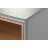 Mesita de Noche Home ESPRIT Azul Gris Natural Madera MDF 48 x 40 x 55