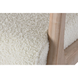 Mecedora Home ESPRIT Blanco Natural Madera de caucho 66 x 88 x 78 cm