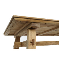 Mesa de Comedor Home ESPRIT Marrón Natural Madera Madera de pino 220