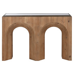 Consola Home ESPRIT Cristal Abeto 122 x 30 x 80 cm