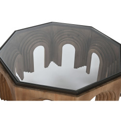 Mesa de Centro Home ESPRIT Cristal Madera de abeto 99 x 99 x 46 cm