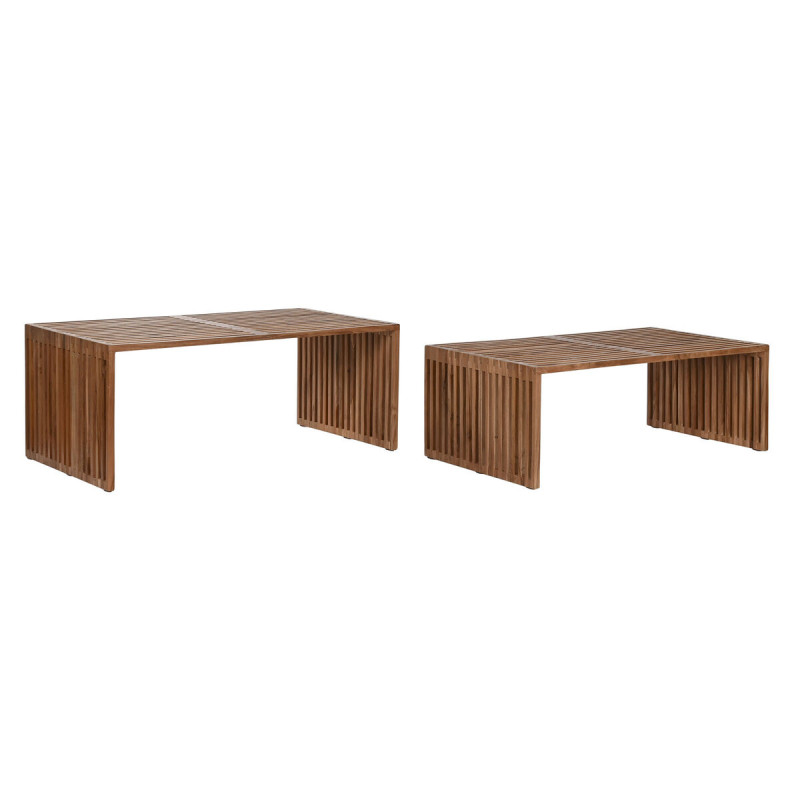 Juego de 2 mesas Home ESPRIT Natural madera de teca 116 x 60 x 46 cm Juego de 2 mesas Home ESPRIT Natural madera de teca 116 x 60 x 46 cm