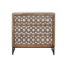 Cómoda Home ESPRIT Marrón Negro Plateado Madera de mango Espejo Indi