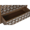 Cómoda Home ESPRIT Marrón Negro Plateado Madera de mango Espejo Indi