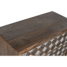 Cómoda Home ESPRIT Marrón Negro Plateado Madera de mango Espejo Indi