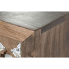 Cajonera Home ESPRIT Marrón Negro Plateado Madera de mango Espejo Ind