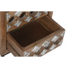Cajonera Home ESPRIT Marrón Negro Plateado Madera de mango Espejo Ind
