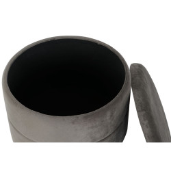 Reposapiés DKD Home Decor Dorado Gris oscuro Poliéster Metal 38 x 38