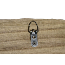 Perchero de Pared Home ESPRIT Natural Metal Madera de Paulonia 99 x 3