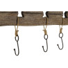 Perchero de Pared Home ESPRIT Natural Metal Madera de Paulonia 99 x 3