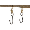 Perchero de Pared Home ESPRIT Natural Metal Madera de Paulonia 99 x 3