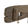 Perchero de Pared Home ESPRIT Natural Metal Madera de Paulonia 99 x 3