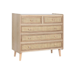 Cómoda Home ESPRIT Natural Madera de Paulonia 80 x 35 x 77 cm