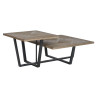 Mesa de Centro Home ESPRIT Negro Natural Metal Madera de abeto 118 x 7