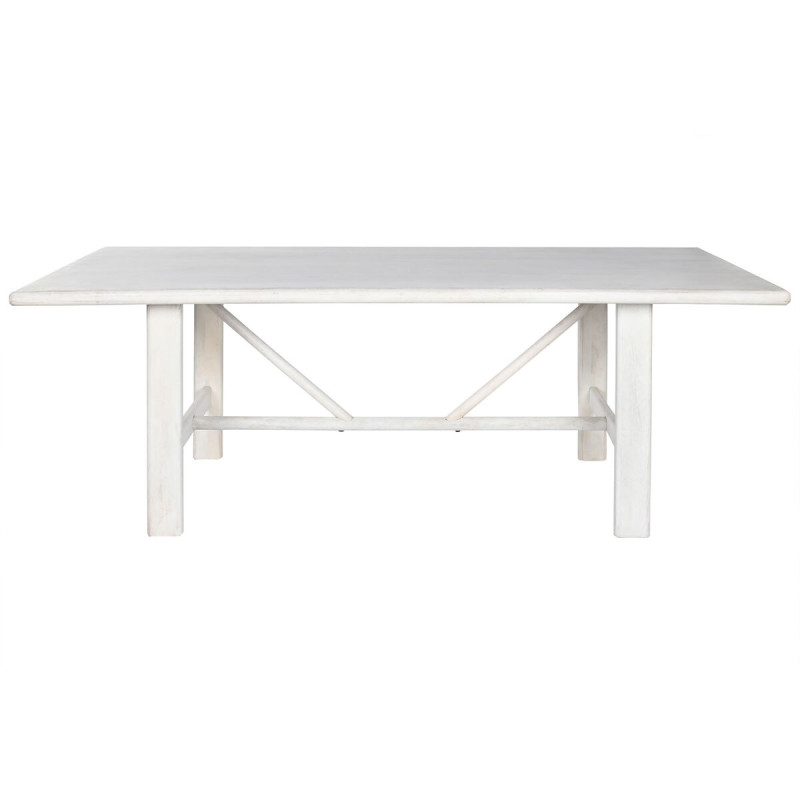Mesa de Comedor Home ESPRIT Blanco Madera de mango 213,4 x 96,5 x 76,2