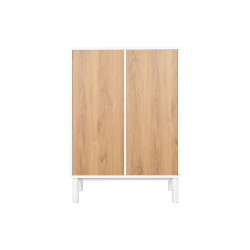 Cajonera Home ESPRIT Blanco Natural Polipropileno Madera MDF 80 x 40 x
