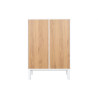 Cajonera Home ESPRIT Blanco Natural Polipropileno Madera MDF 80 x 40 x
