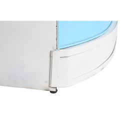 Mueble Auxiliar Home ESPRIT Blanco Marrón Turquesa Cristal Hierro Mad