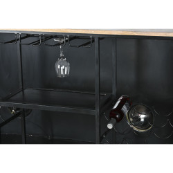 Mueble Auxiliar Home ESPRIT Blanco Marrón Turquesa Cristal Hierro Mad