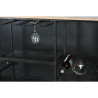 Mueble Auxiliar Home ESPRIT Blanco Marrón Turquesa Cristal Hierro Mad