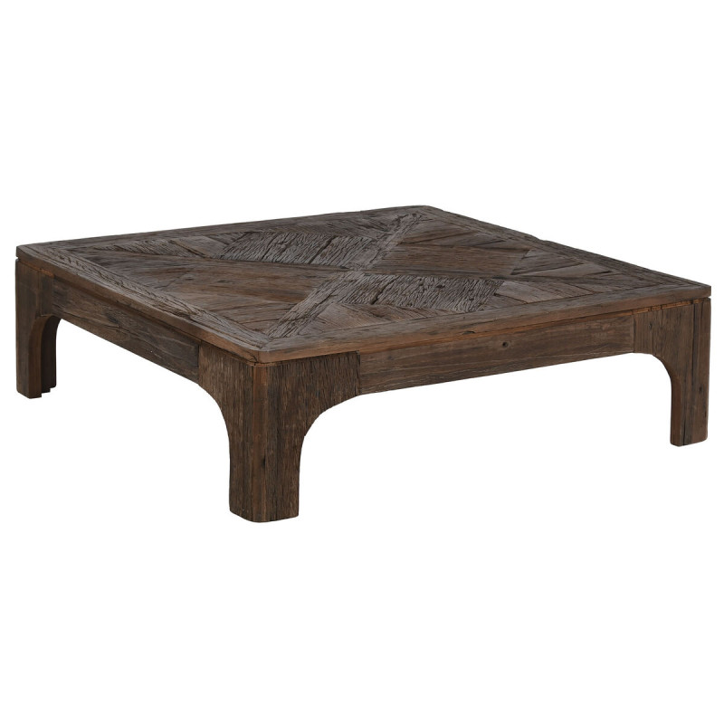 Mesa de Centro Home ESPRIT Marrón Madera 100 x 100 x 32 cm Mesa de Centro Home ESPRIT Marrón Madera 100 x 100 x 32 cm