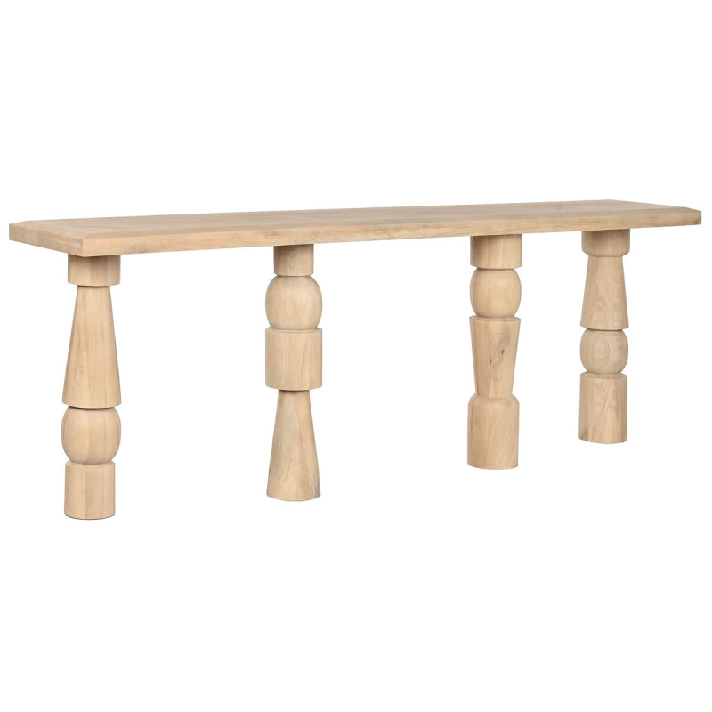 Consola Home ESPRIT Amarillo Madera de mango 216 x 40 x 77 cm Consola Home ESPRIT Amarillo Madera de mango 216 x 40 x 77 cm