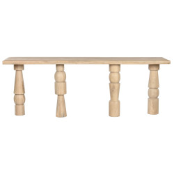 Consola Home ESPRIT Amarillo Madera de mango 216 x 40 x 77 cm