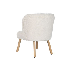 Butaca Home ESPRIT Blanco Natural Poliéster Madera 61 x 58 x 68 cm