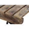 Mesa de Centro Home ESPRIT Negro Natural Metal Madera de mango 130 x 8