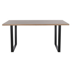 Mesa de Comedor Home ESPRIT Marrón Negro Hierro Madera MDF 160 x 90 x