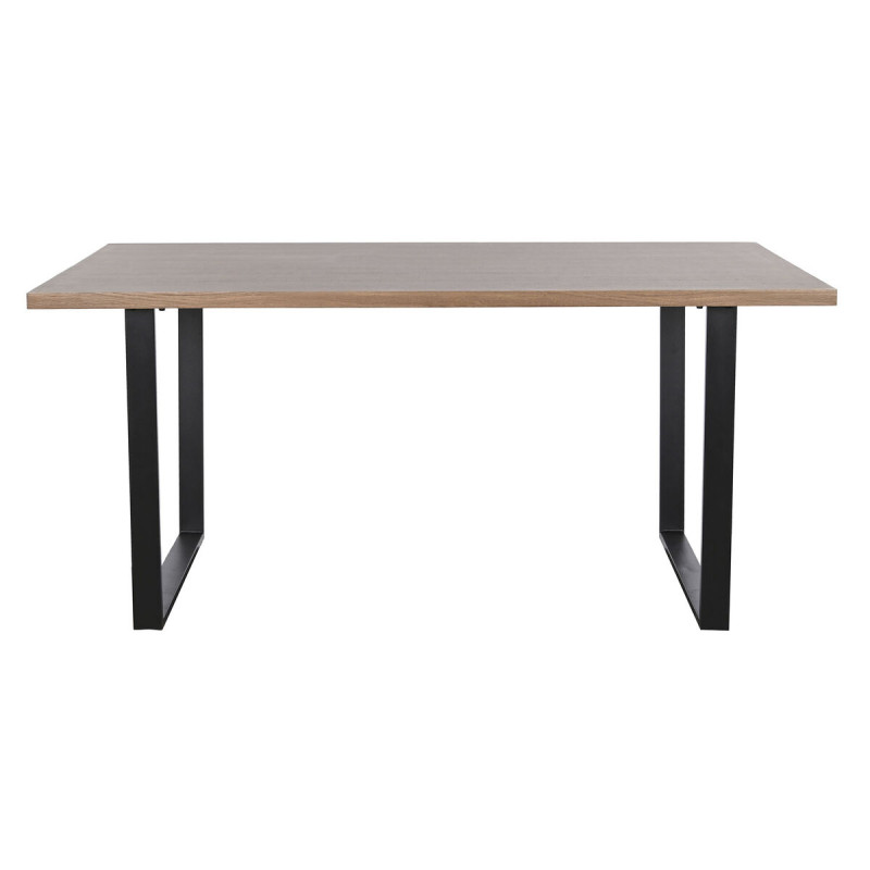 Mesa de Comedor Home ESPRIT Marrón Negro Hierro Madera MDF 160 x 90 x