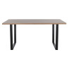 Mesa de Comedor Home ESPRIT Marrón Negro Hierro Madera MDF 160 x 90 x