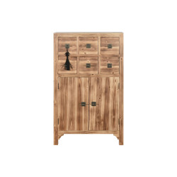 Cajonera Home ESPRIT Negro Natural Abeto Madera MDF Oriental 63 x 27 x