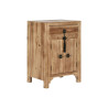 Mesita de Noche Home ESPRIT Negro Natural Madera de abeto Madera MDF 4