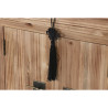 Mesita de Noche Home ESPRIT Negro Natural Madera de abeto Madera MDF 4