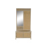 Recibidor Home ESPRIT Natural Ratán Madera de Paulonia Espejo 92 x 40