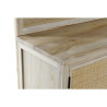 Recibidor Home ESPRIT Natural Ratán Madera de Paulonia Espejo 92 x 40