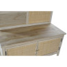 Recibidor Home ESPRIT Natural Ratán Madera de Paulonia Espejo 92 x 40