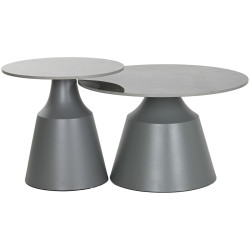 Consola Home ESPRIT Gris Metal Cerámica 70 x 70 x 43 cm 70 x 70 x 1 c
