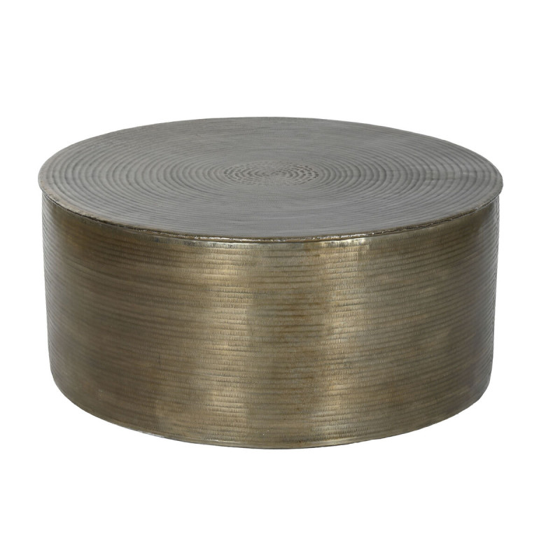 Mesa de Centro Home ESPRIT Dorado Aluminio 90 x 90 x 40 cm Mesa de Centro Home ESPRIT Dorado Aluminio 90 x 90 x 40 cm