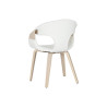 Silla de Comedor Home ESPRIT Blanco Poliéster Madera 55,5 x 67,5 x 80