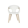 Silla de Comedor Home ESPRIT Blanco Poliéster Madera 55,5 x 67,5 x 80