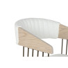Silla de Comedor Home ESPRIT Blanco Poliéster Madera 51 x 55 x 76,5 c