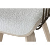 Silla de Comedor Home ESPRIT Blanco Poliéster Madera 51 x 55 x 76,5 c
