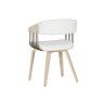 Silla de Comedor Home ESPRIT Blanco Poliéster Madera 51 x 55 x 76,5 c