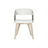 Silla de Comedor Home ESPRIT Blanco Poliéster Madera 51 x 55 x 76,5 c