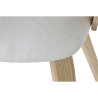Silla de Comedor Home ESPRIT Blanco Poliéster Madera 60 x 57,5 x 79 c