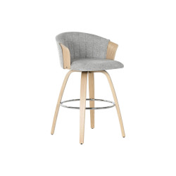 Taburete Home ESPRIT Gris Madera 58 x 56 x 86 cm