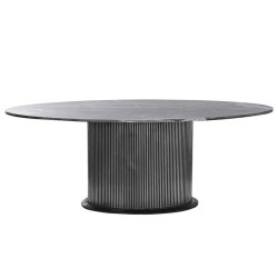 Mesa de Comedor Home ESPRIT Latón Mármol 200 x 110 x 76 cm