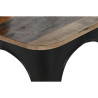 Silla de Comedor Home ESPRIT Negro Marrón oscuro Madera Metal 48 x 55